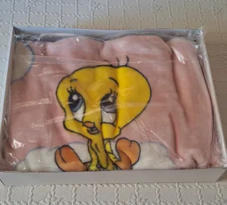 Manta cuna Baby Loony Tunes en rosa