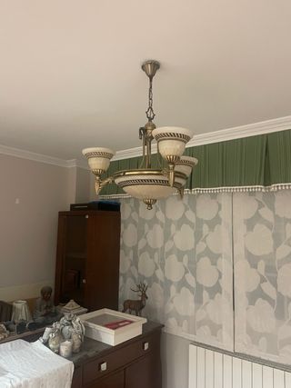 Lámpara de techo colgante dorada