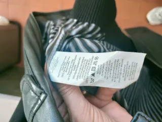 Cazadora cuero EASY WEAR negra, 38