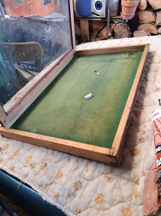 espositore vintage in legno e vetro