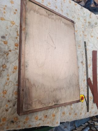 espositore vintage in legno e vetro