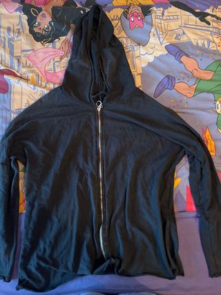 Sudadera con cremallera negra