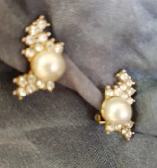 Collana fantasia in perla con orecchini