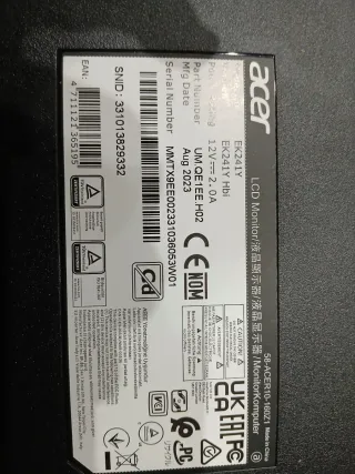 Monitor Acer 24 Negro