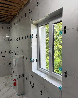 Baño completo en obra