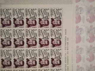 80 Sellos España 5 Pesetas V Centenario