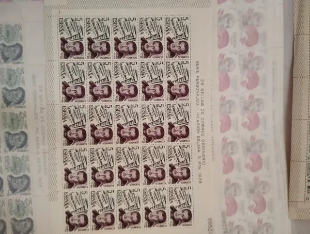 80 Sellos España 5 Pesetas V Centenario