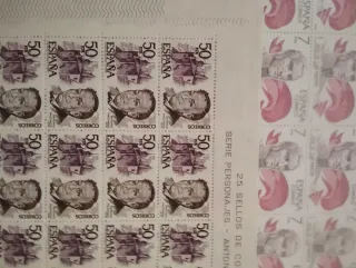 80 Sellos España 5 Pesetas V Centenario