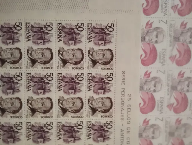 80 Sellos España 5 Pesetas V Centenario