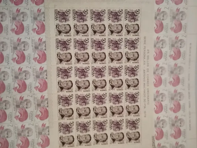 80 Sellos España 5 Pesetas V Centenario