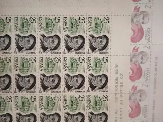 80 Sellos España 5 Pesetas V Centenario