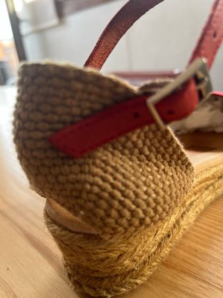 Alpargatas Konp@s Piel Rojas Talla 40