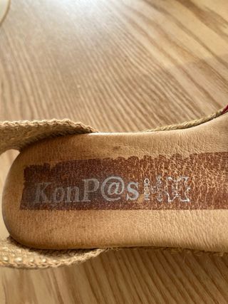 Alpargatas Konp@s Piel Rojas Talla 40