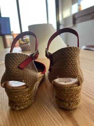 Alpargatas Konp@s Piel Rojas Talla 40