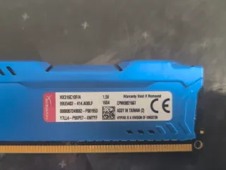 Kingston HyperX Fury DDR3 1600MHz 4GB Azul