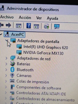 Portátil Acer 8265U/8GB/Nvidia/SSD