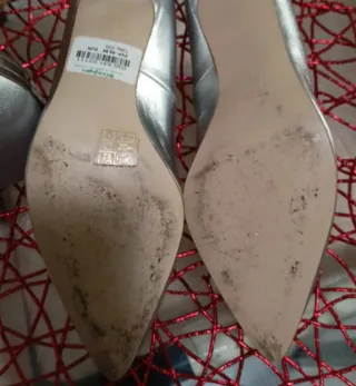 Zapatos Sendra talla 35 y bolso plateado