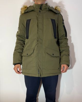 Chaquetón Di-Bye verde militar con capucha