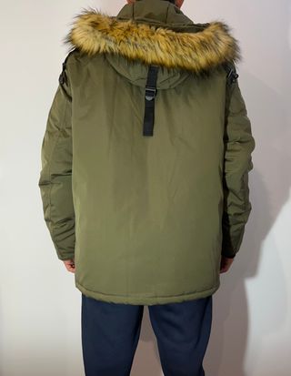 Chaquetón Di-Bye verde militar con capucha