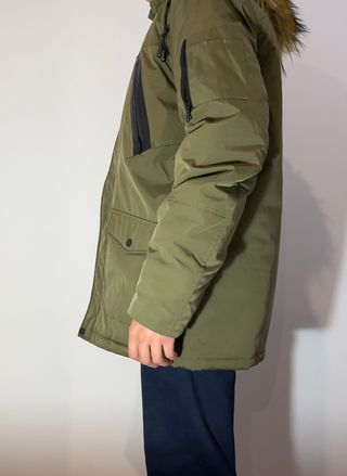 Chaquetón Di-Bye verde militar con capucha