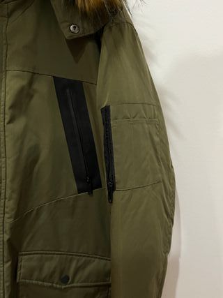 Chaquetón Di-Bye verde militar con capucha