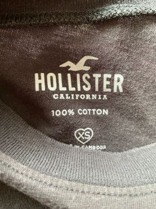 Camiseta Hollister flores marrón mujer