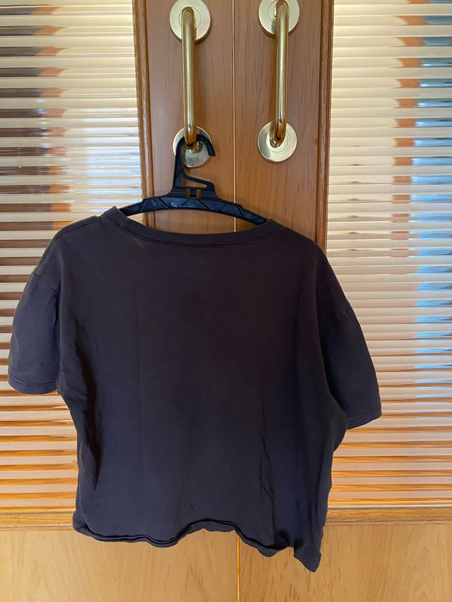 Camiseta Hollister flores marrón mujer