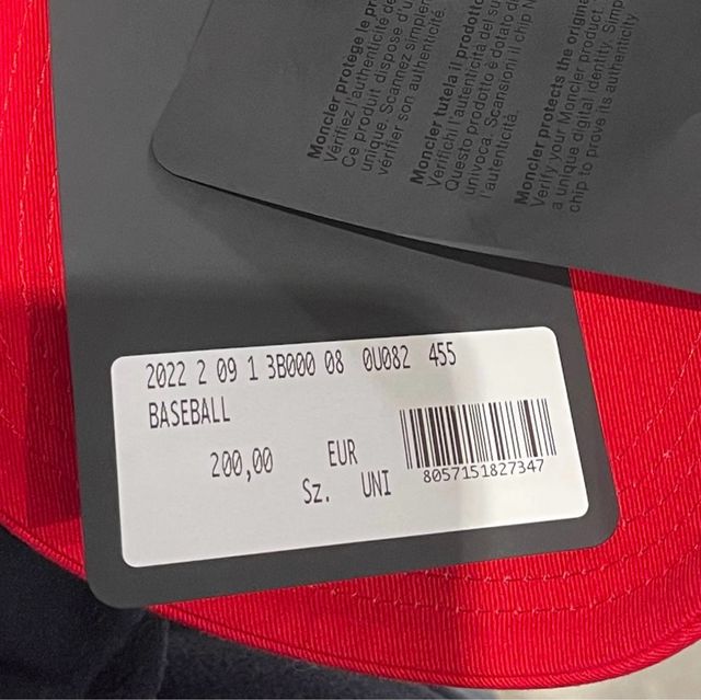 Gorra Moncler Roja