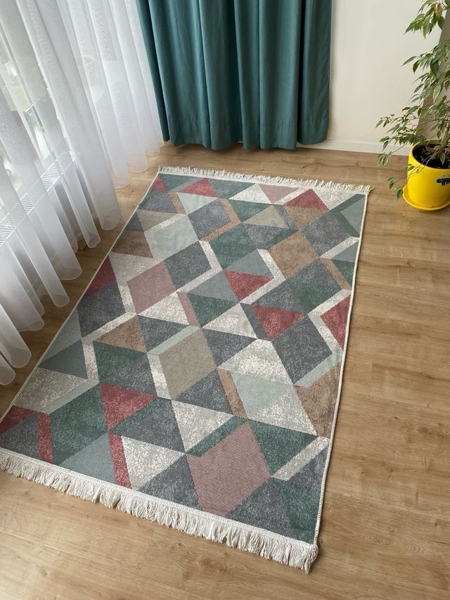 Tappeto in cotone geometria 120x180 cm