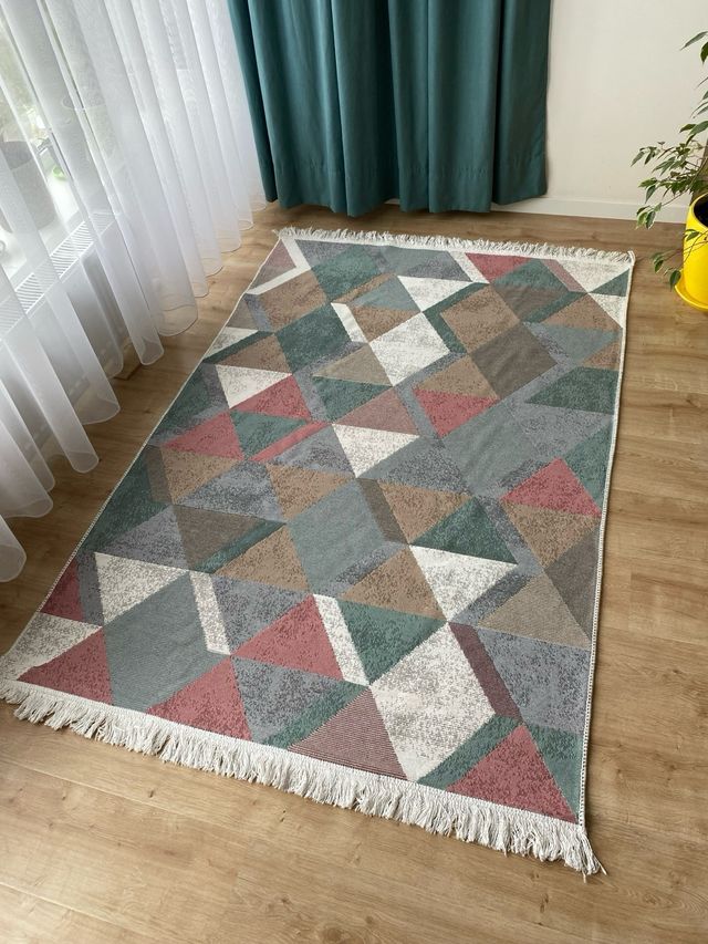 Tappeto in cotone geometria 120x180 cm