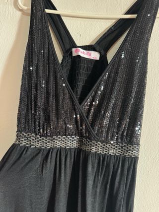 camiseta fiesta lentejuelas y tirantes