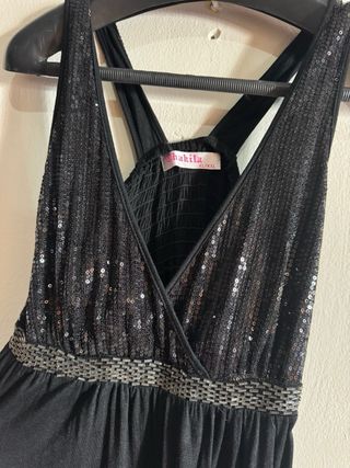 camiseta fiesta lentejuelas y tirantes