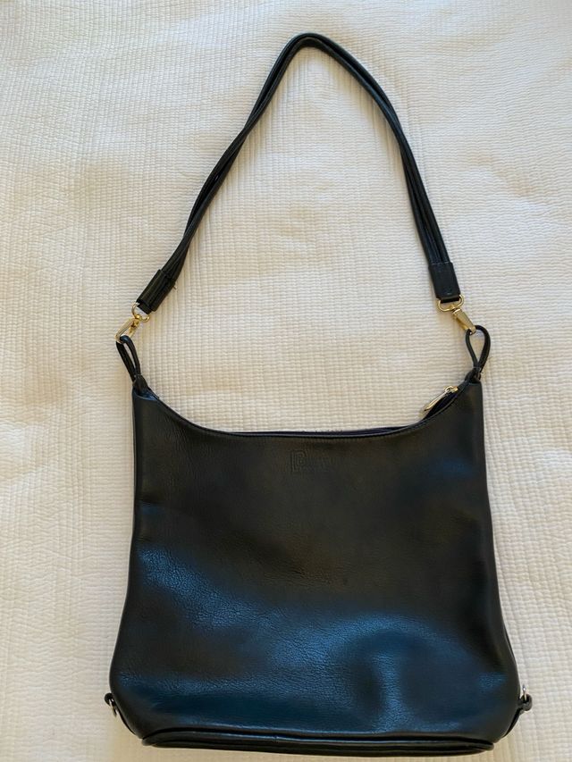 Bolso de piel negro multiposición