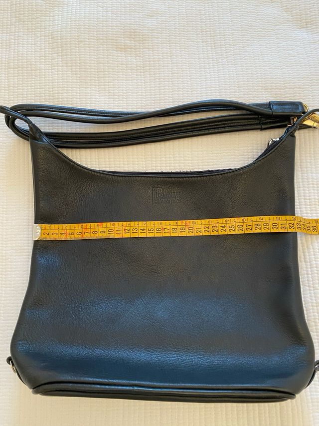 Bolso de piel negro multiposición