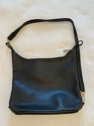 Bolso de piel negro multiposición