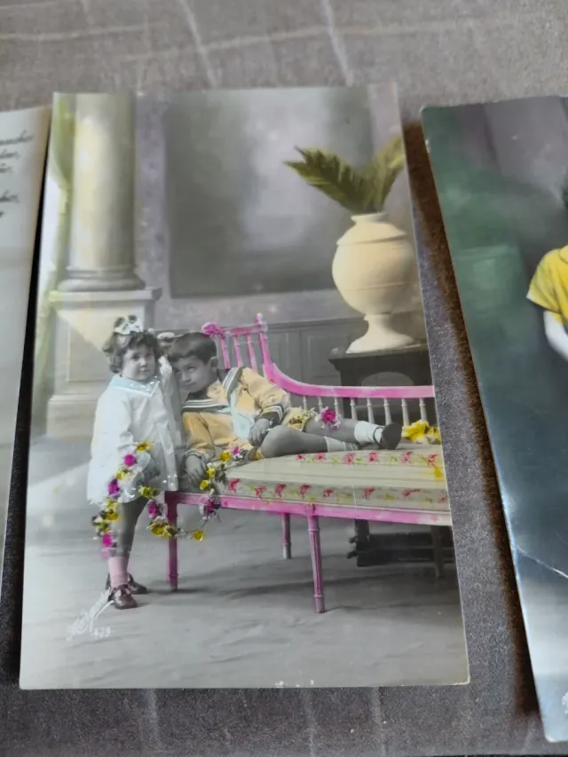 Vecchie cartoline a colori