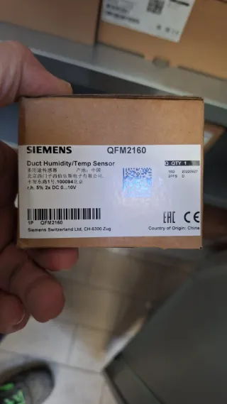 Siemens QFM2160 Duct Humidity/Temp Sensor