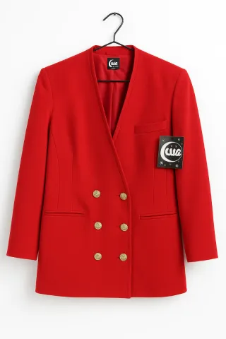 Blazer Lana Rojo Doble Botonadura