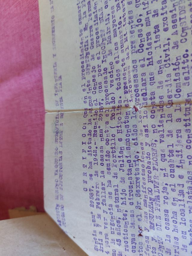 Lote documentos Guerra Civil - Prisionero consejo