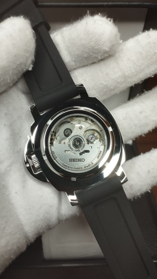 Reloj Seiko Mod Pam Negro Blanco Azul Marino