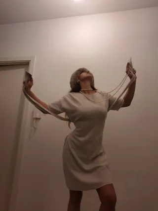 Vestito Stefanel Lana e Cashmere Beige Taglia S