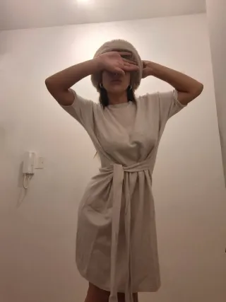 Vestito Stefanel Lana e Cashmere Beige Taglia S