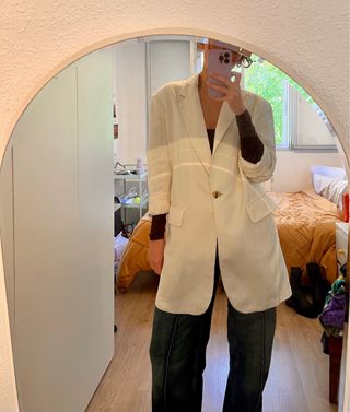 Americana oversize H&M blanca Talla S