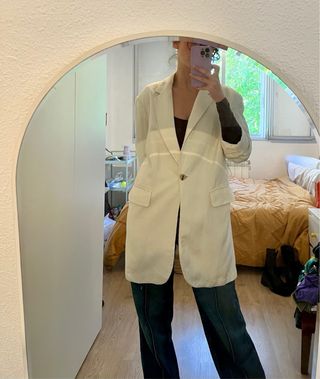 Americana oversize H&M blanca Talla S