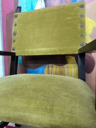 Tronos antiguos de madera. Pareja sillas.