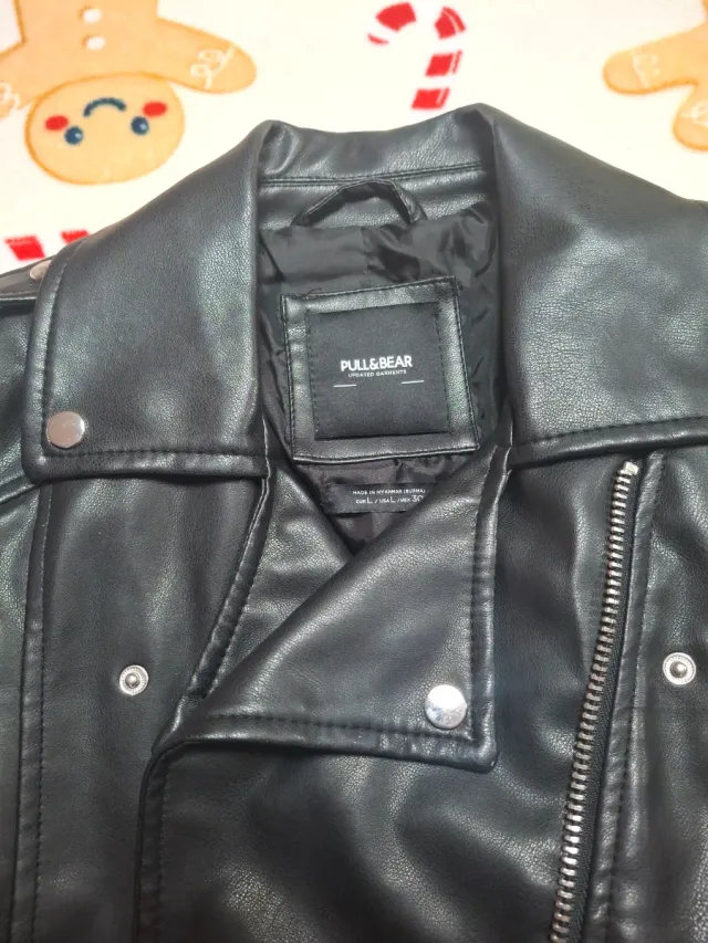 Chaqueta Polipiel Negra Talla L