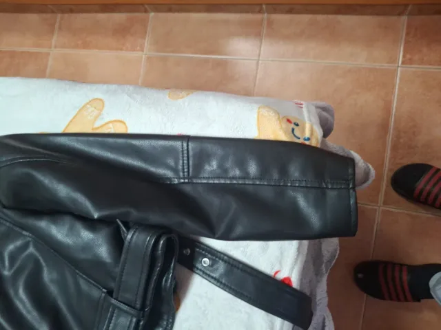 Chaqueta Polipiel Negra Talla L