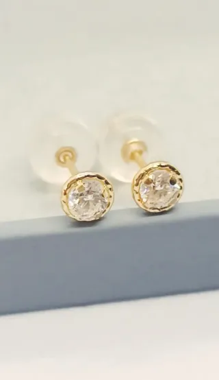 Pendientes Diamantes Naturales y Oro 18k