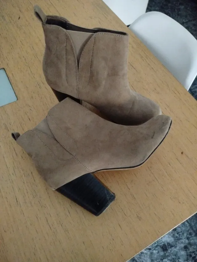 Botines Camel Talla 39 Mujer