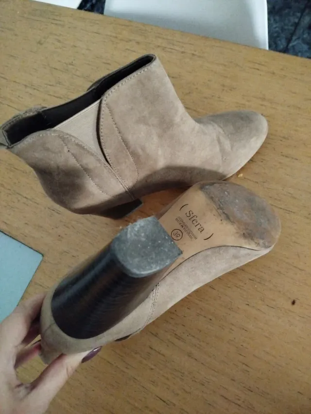 Botines Camel Talla 39 Mujer